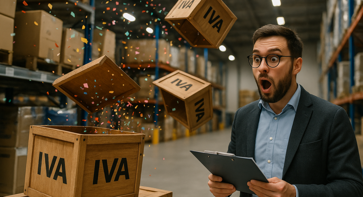 Asesor fiscal sorprendido con cajas de IVA en consignación