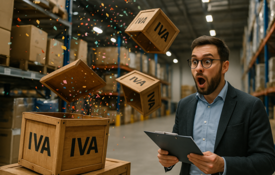 Asesor fiscal sorprendido con cajas de IVA en consignación