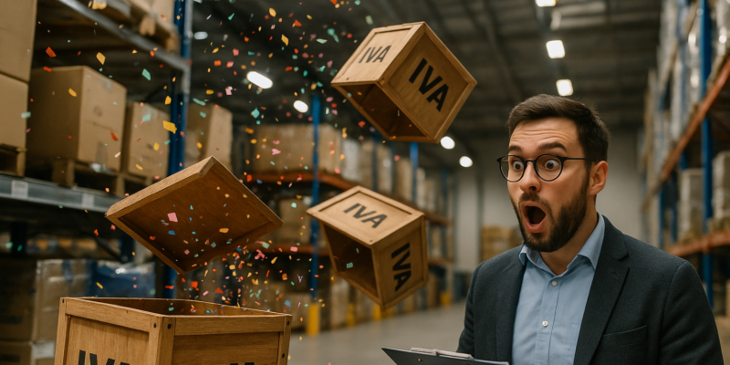Asesor fiscal sorprendido con cajas de IVA en consignación